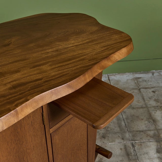 Studio Craft Live Edge Walnut Bar For Sale - Image 12 of 18