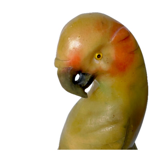 Pair Art Deco Jadeite & Multi-Stone Parrot Bookends For Sale - Image 16 of 18