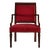 Vintage Belgian Empire‑Style Armchair in Wood and Red Velvet, 1950s For Sale