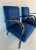 Set of Italian Art Deco Blue Armchairs, 1930s For Sale - Image 4 of 10