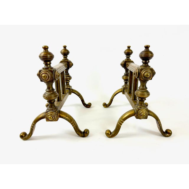 Antique Victorian Bronze Fire Dogs, 1800s, Set of 2 For Sale - Image 6 of 10