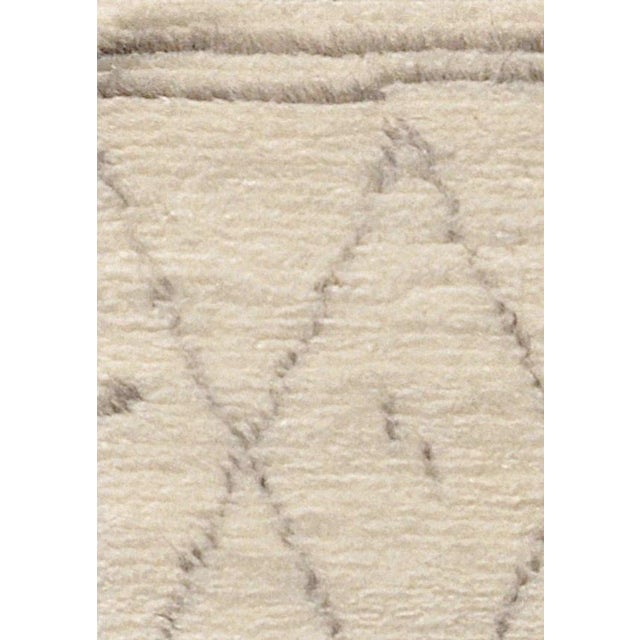 2020s Pasargad Home Moroccan Ivory Wool Area Rug- 7' 9" X 9' 9" For Sale - Image 5 of 5
