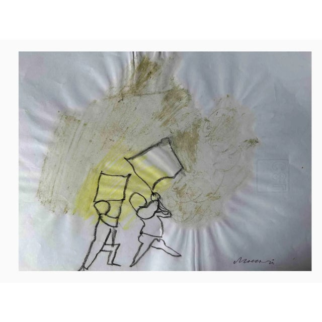 White Flags is a pencil and pastel Drawing realized by Mino Maccari (1924-1989) in the 1960s. Hand-signed on the lower....