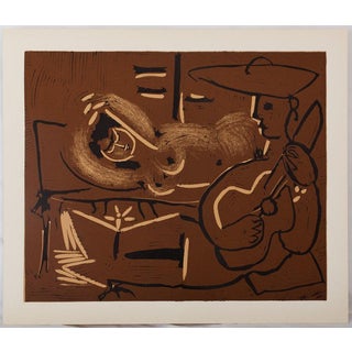 Pablo Picasso, Nude Woman and Guitarist with a Hat, Etching For Sale