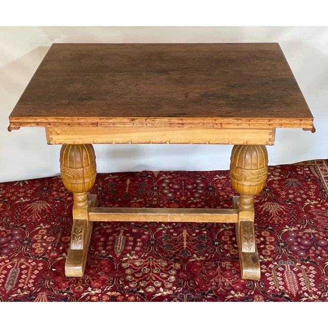 1850s Antique English Country Oak Draw-Leaf Refectory Table - For Sale - Image 4 of 9