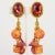 Contemporary Kenzo Paris Orange and Red Resin Dangle Clip Earrings - 2 Pieces For Sale - Image 3 of 6