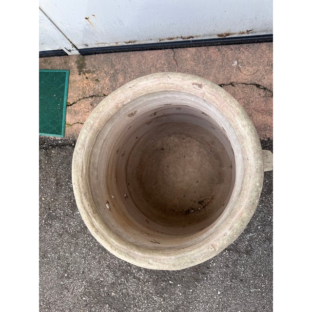 Beige Triangular Terracotta Jar with Engravings For Sale - Image 8 of 14