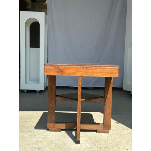 Contemporary Small Vintage Modernist Square Side Table with Quadripod Base For Sale - Image 3 of 18