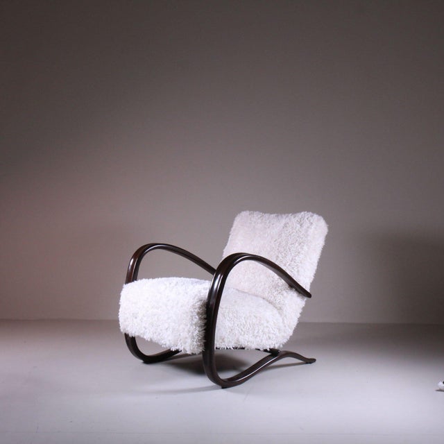 Brown Set of Vintage Lounge Chairs by Jindrich Halabala For Sale - Image 8 of 9