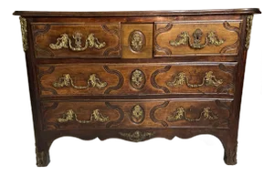 18th Century Early French Commode With Bronze Accents