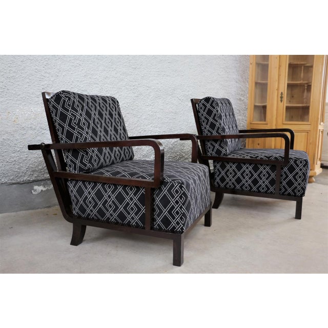 Wood Art Deco Armchair For Sale - Image 7 of 16