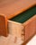 Scandinavian Teak Bedside Table with Rattan Shelf, 1950s For Sale - Image 9 of 13
