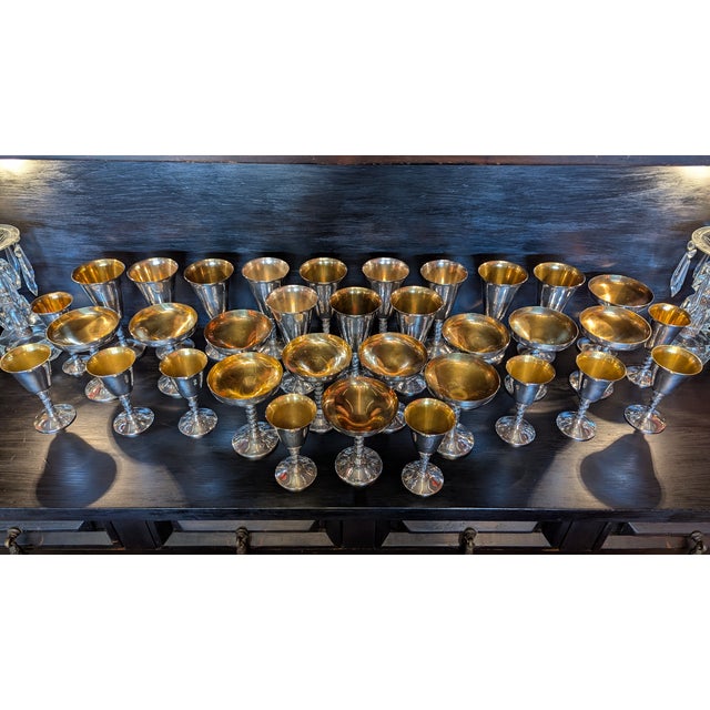 1960s Silverplate Stemware Set- 3 Pieces For Sale - Image 10 of 10