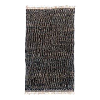 Speckled Solid Hand-Knotted Wool Rug | 10'11" X 6'4" | One of a Kind For Sale