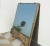 Greige Primitive Antique Bathroom Shaving Mirror With Beveled Edge and Rich Patina on Wood Frame For Sale - Image 8 of 18