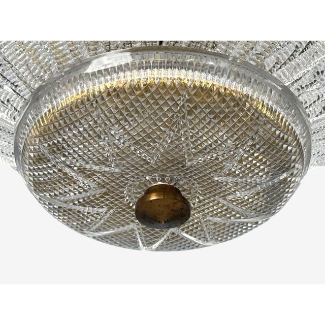 White 1960s Mid-Century Modern Carl Fagerlund, Tulip Chandelier, Molded Glass, Brass For Sale - Image 8 of 14