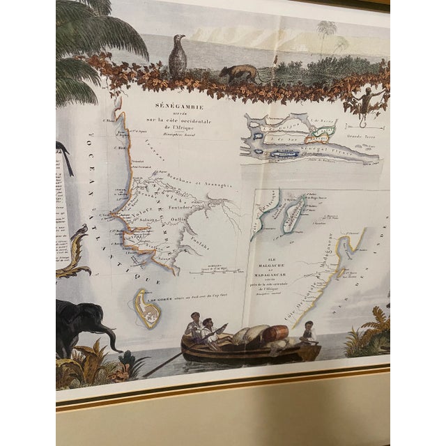 Campaign Vintage Map Island French Prints, Pair For Sale - Image 3 of 5