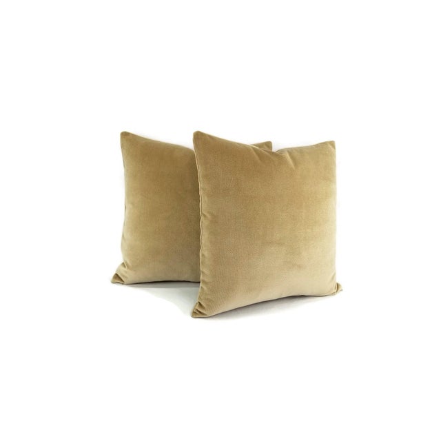 Holly Hunt Holly Hunt Aqua Velvet Sand Pillow Cover For Sale - Image 4 of 10