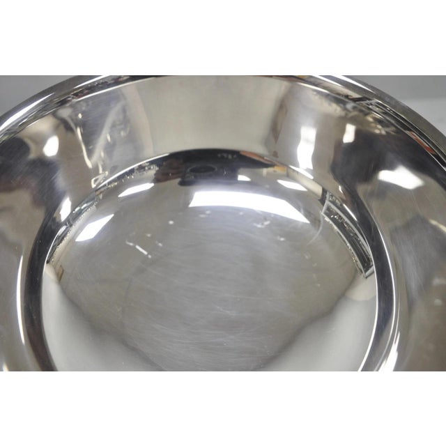 Metal Vintage Mid Century Modern Gorham Yc781 Modern Silver Plated 9" Fruit Bowl For Sale - Image 7 of 9