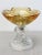 Mid-Century Modern Vintage Gold Murano Blown Glass Bowl on Pedestal Base For Sale - Image 3 of 6