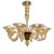 Murano Gold 8-Light Chandelier For Sale