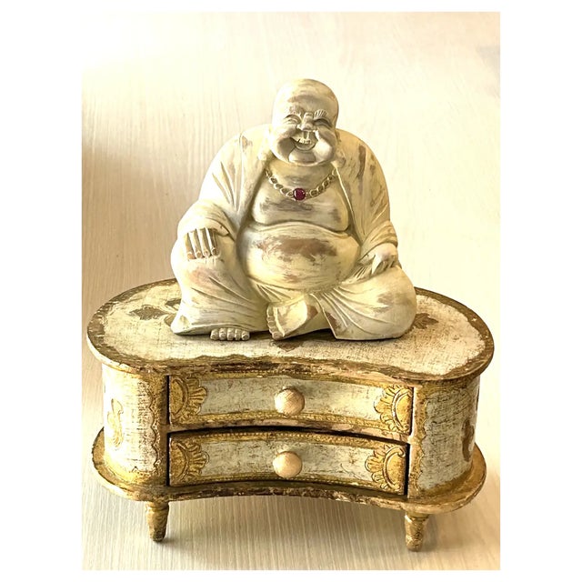 Wood Ooak, Vintage Jewelry Box/Buddah For Sale - Image 7 of 10