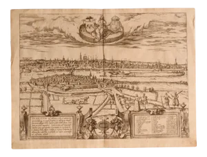 Georg Braun, Franz Hogengerg - View of Maastricht, the Netherlands - 16th Century