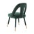 Transitional Petra Forest Green Velvet Side Chair For Sale - Image 3 of 8