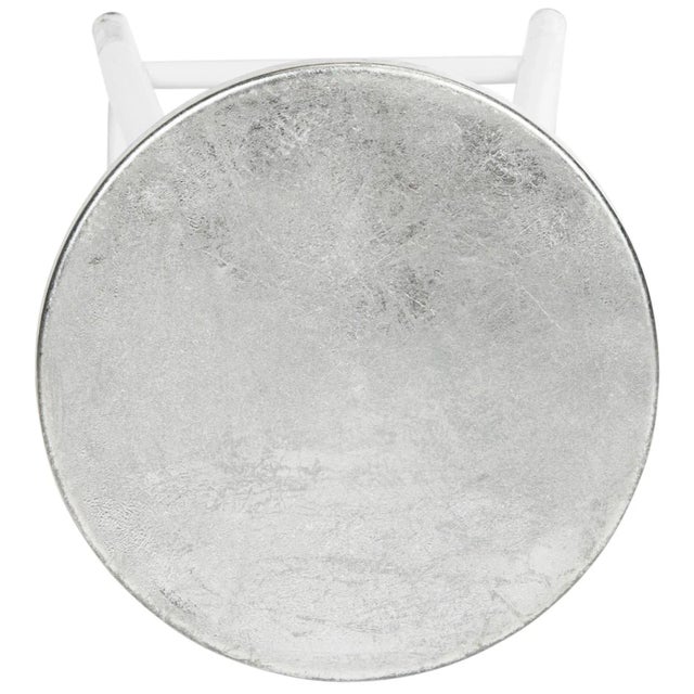 2020s barstool, White & Silver For Sale - Image 5 of 8