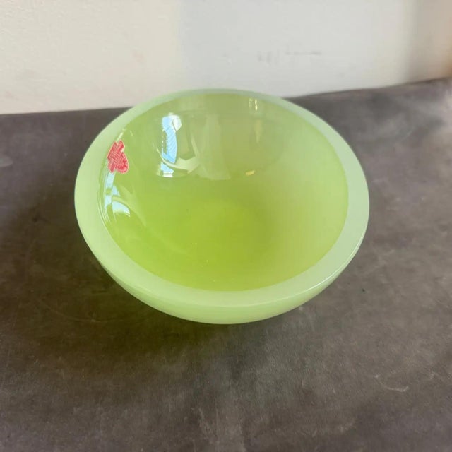 1960s MId-Century Modern Green Murano Glass Oval Bowl by Archimede Seguso For Sale - Image 13 of 14
