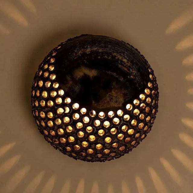 Danish Ceramic Wall Light in the style of Axella, 1970 For Sale - Image 4 of 11