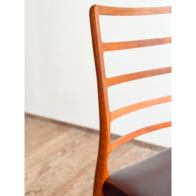Black Model 82 Embassy Chair in Teak and Leather by Niels Otto Møller for J.L. Moller For Sale - Image 8 of 16
