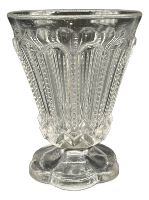 Antique Biedermeier Footed Beaker in Pressed Glass, 1840s