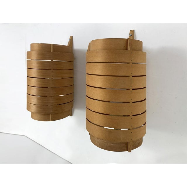 Wood V-156 Wall Lamps in Pine by Hans-Agne Jakobsson for AB Markaryd, 1960s, Set of 2 For Sale - Image 7 of 17