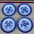 Circa 1960’s Copeland Spode Fitzhugh Blue Dessert Plates- Set of 4 For Sale - Image 12 of 12