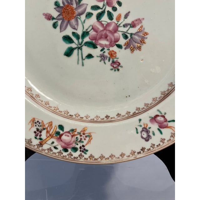 Mid 19th Century Chinese Qing Period Famille Rose Round Plate For Sale - Image 10 of 13