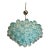 Murano Style Turquoise Mouth-Blown Glass Chandelier Manubri Glass For Sale