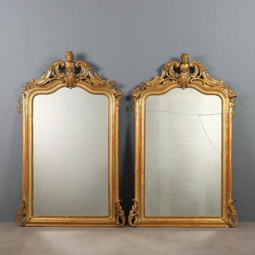 Carved and Gilded Mirrors, Set of 2 For Sale - Image 16 of 16