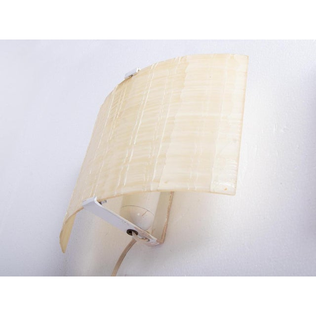 Contemporary Mid-Century Minimalist Fiberglass Wall Sconces, Set of 2 For Sale - Image 3 of 11