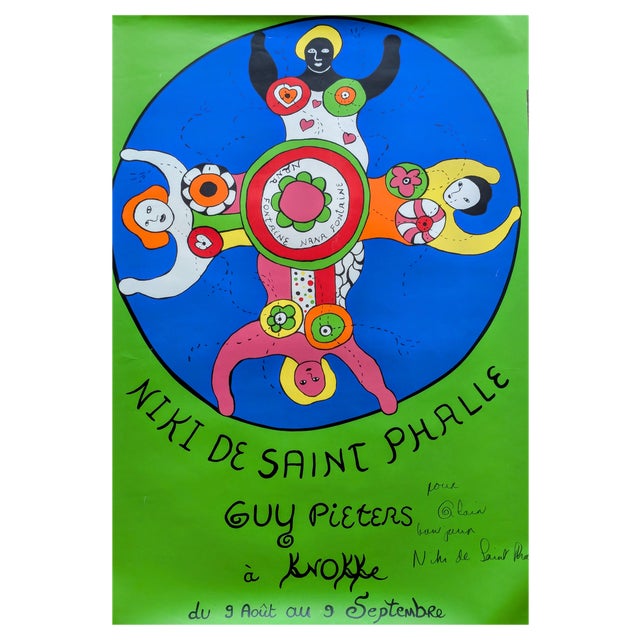 Niki De Saint Phalle, Nana Fontaine, Large Hand-Signed Lithograph, 1993 For Sale
