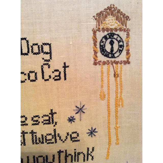 Mid Century Nursery Rhyme Cross Stitch For Sale - Image 10 of 13