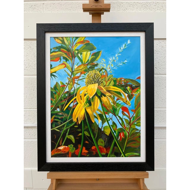 Angela Wakefield Colourful Original Painting of English Country Garden Flowers by British Artist For Sale - Image 4 of 9