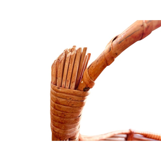 Wood Mid 1900s Vintage Asian Market/Boat Basket For Sale - Image 7 of 10