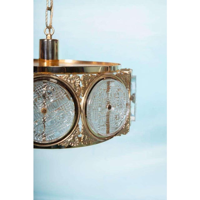 Vintage Swedish Glass Hanging Lamp, 1960s For Sale - Image 6 of 18