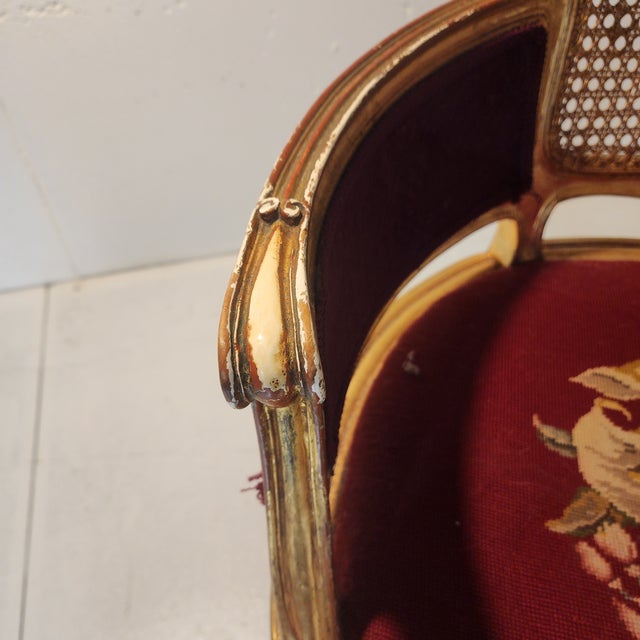 Louis XV Giltwood Bergère Tub Chair With Cane Back For Sale In Denver - Image 6 of 7