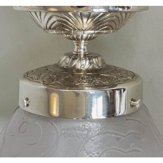 French Art Deco Flush Mount by Noverdy 1930 France For Sale - Image 10 of 12