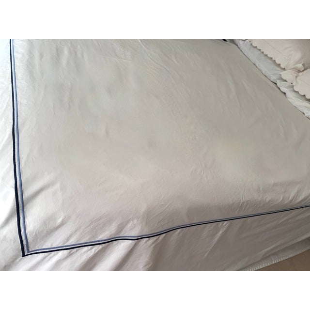 Traditional MATOUK-"Essex" Cotton King Duvet Cover For Sale - Image 3 of 6