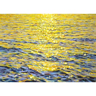 Dance of Glare at Sunset. Modern Original Painting. Iryna Kastsova For Sale