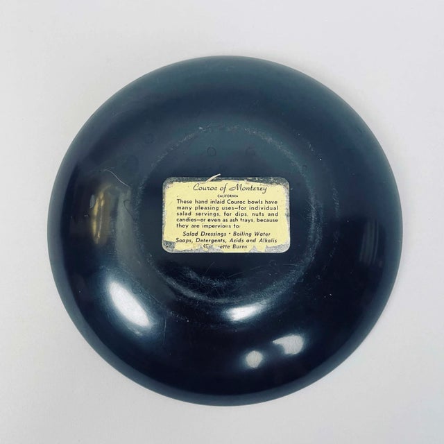 Plastic Vintage Swank Couroc World Coin Trays + Globe Maple Cheese Board Set- 6 Pieces For Sale - Image 7 of 12