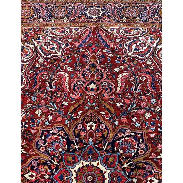 1930s Persian Heriz Area Rug 7’11” X 11’4″ For Sale In Dallas - Image 6 of 12
